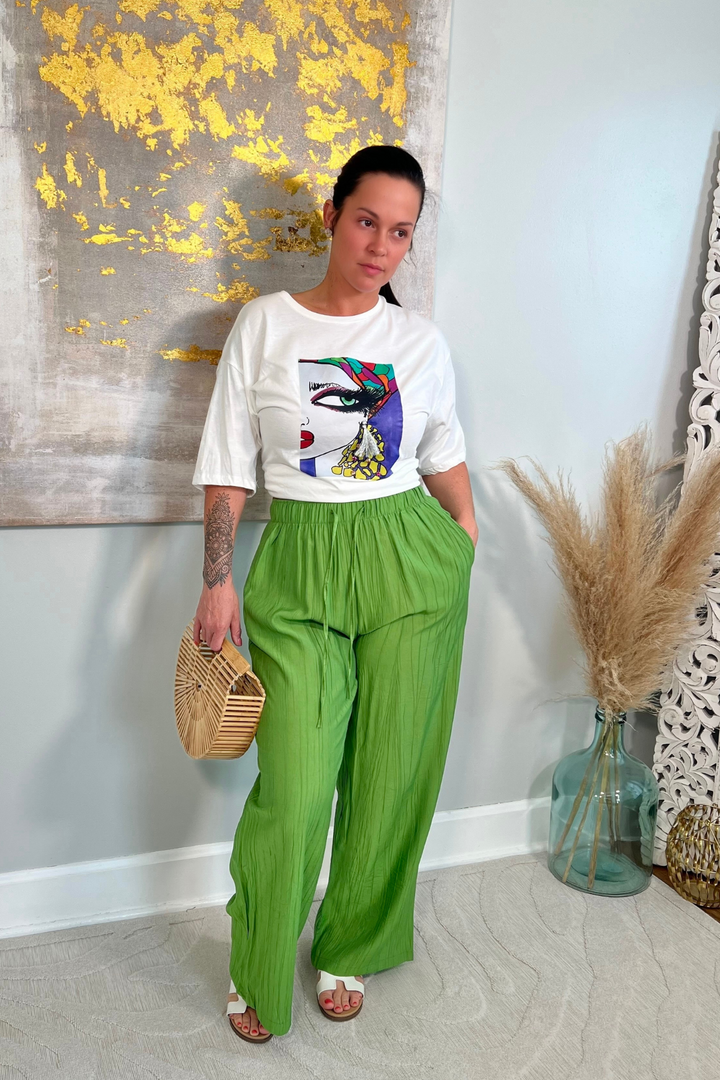 Easy Breezy Linen Pants | Green