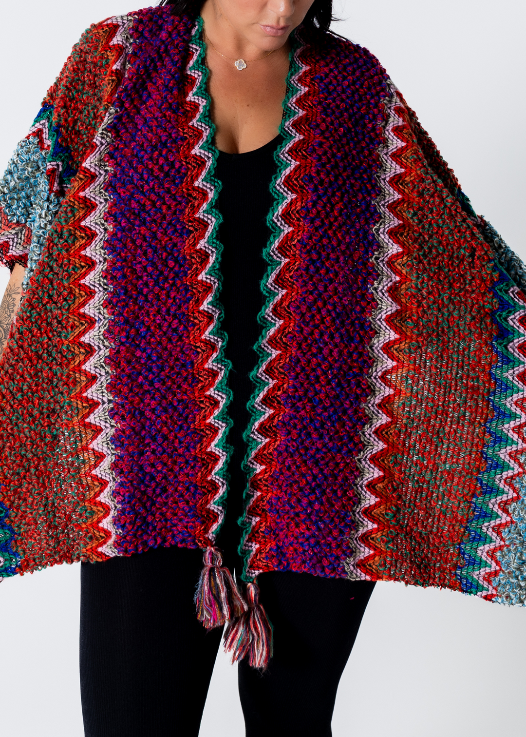 Vibin' Poncho | Pink Multi