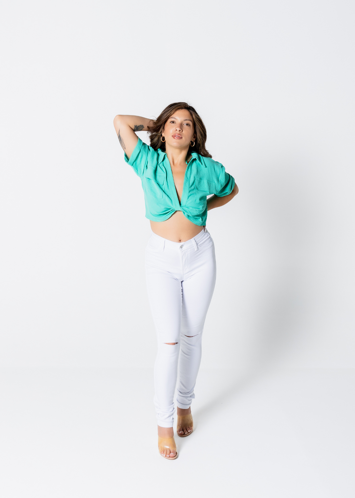 Knotted Top | Turquoise