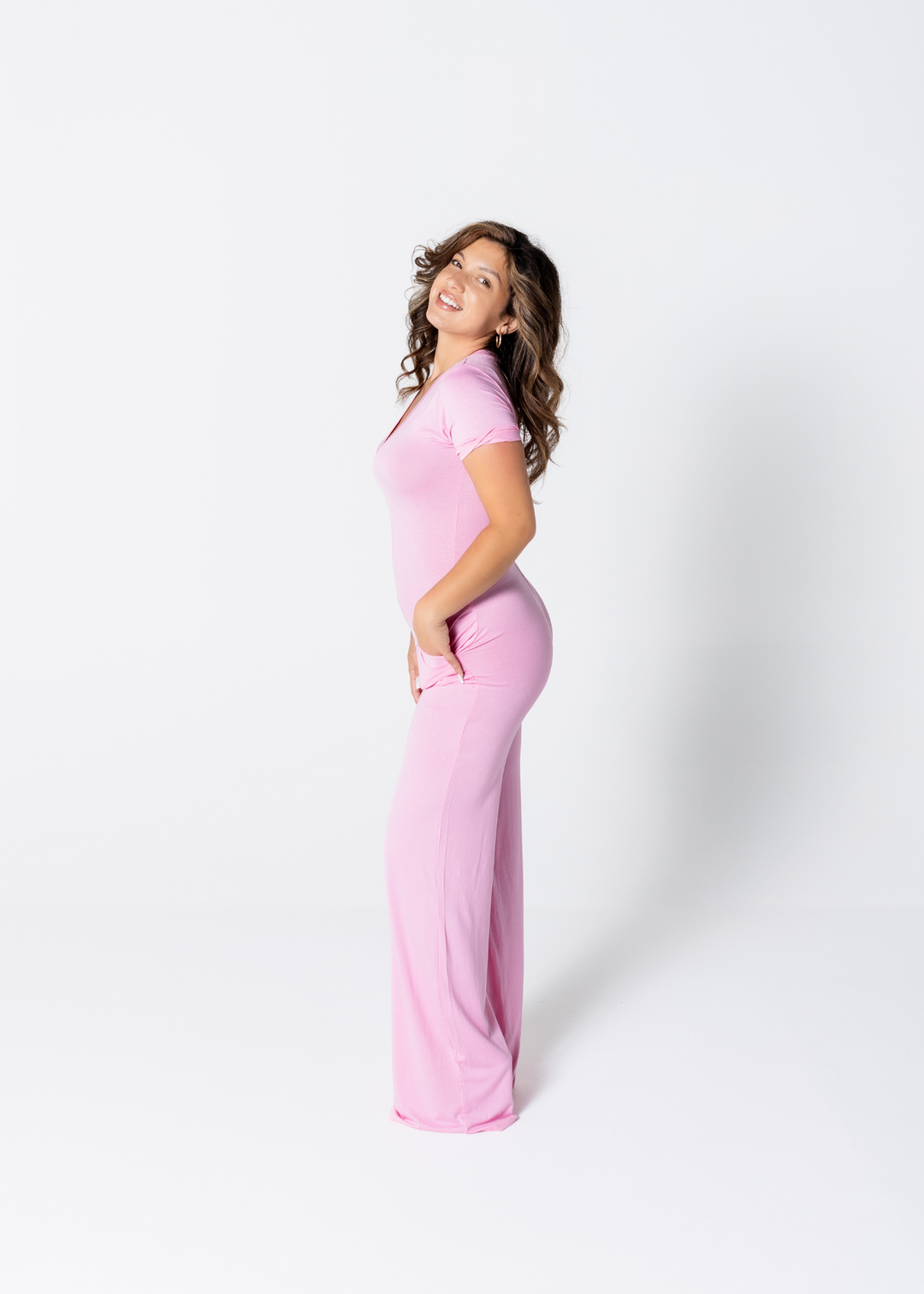 Feelin' Fine Jumpsuit | Light Pink