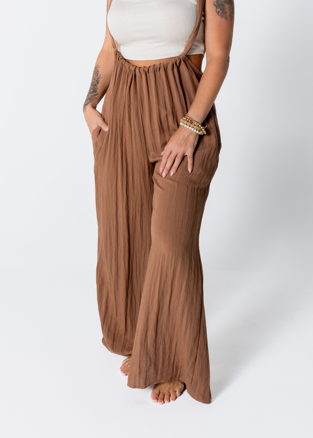 Cutie Suspender Jumpsuit | Amber