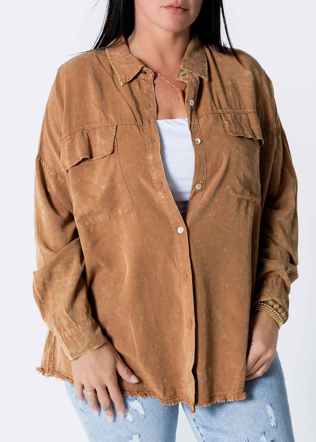 Casual Days Button Down | Camel