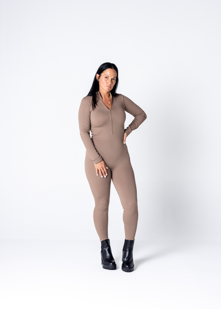 Snatched Jumpsuit "Taupe"