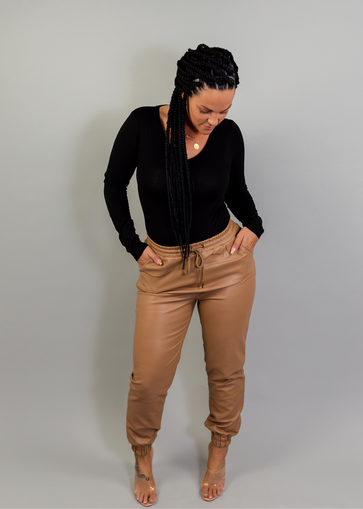 Leather Jogger